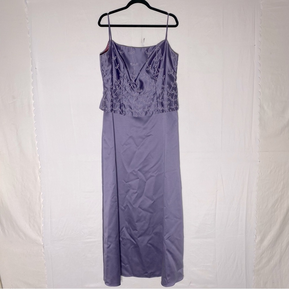 Alfred Angelo Lilac Purple Beaded Maxi Length Prom Dress Bridesmaid’s Gown L